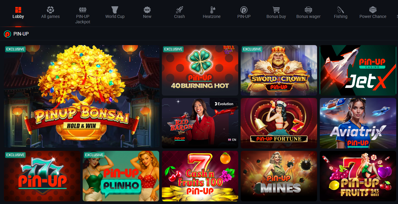 Pin Up cassino online no Brasil